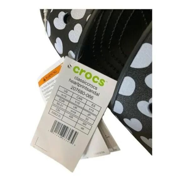 Crocs Heart Print Sandals Men\'s Size 15 Shoes NEW main image 14